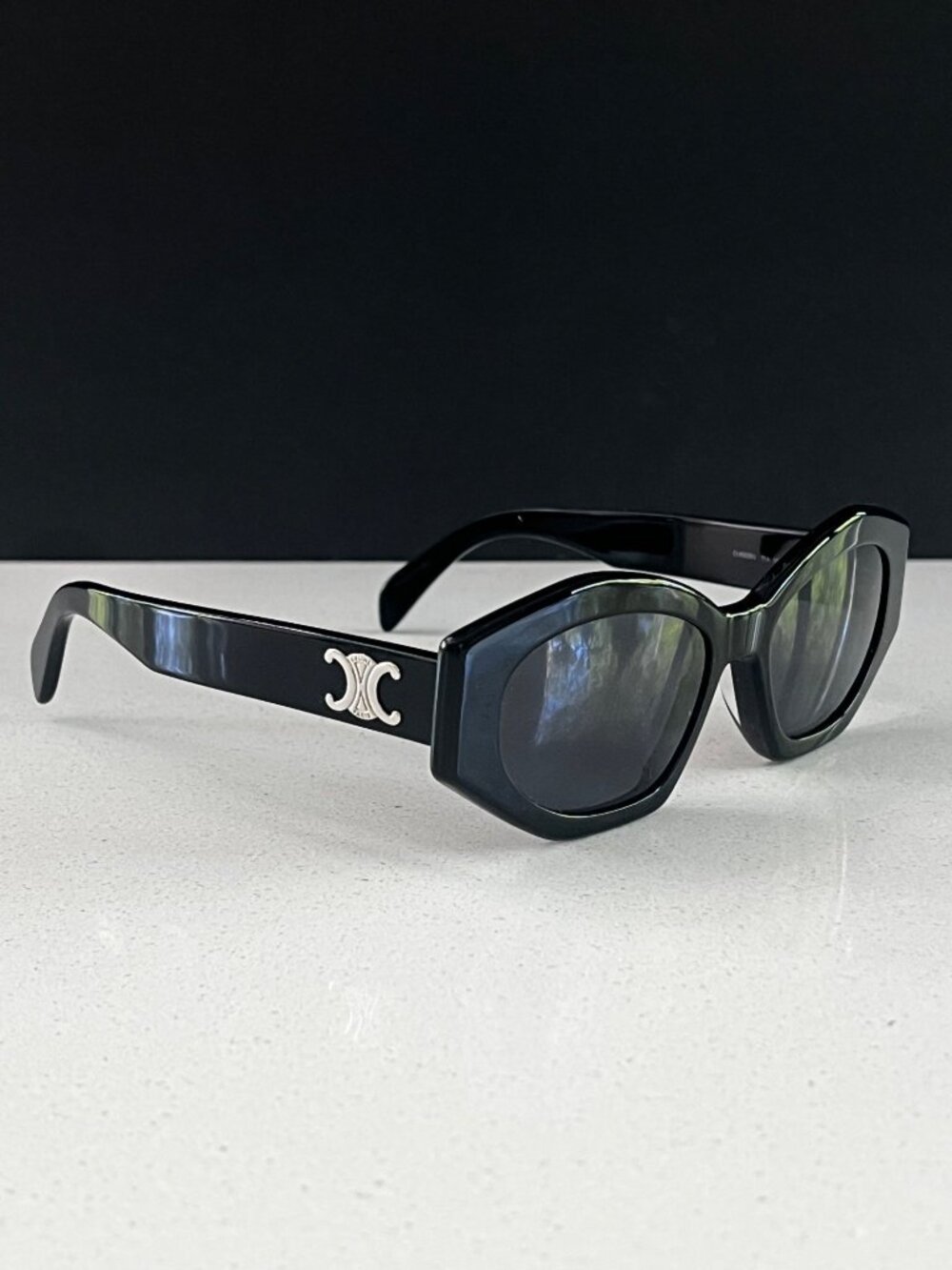 CELINE CL40238U O1A 55MM TRIOMPHE black cat eye Sunglasses - Picture 16 of 16